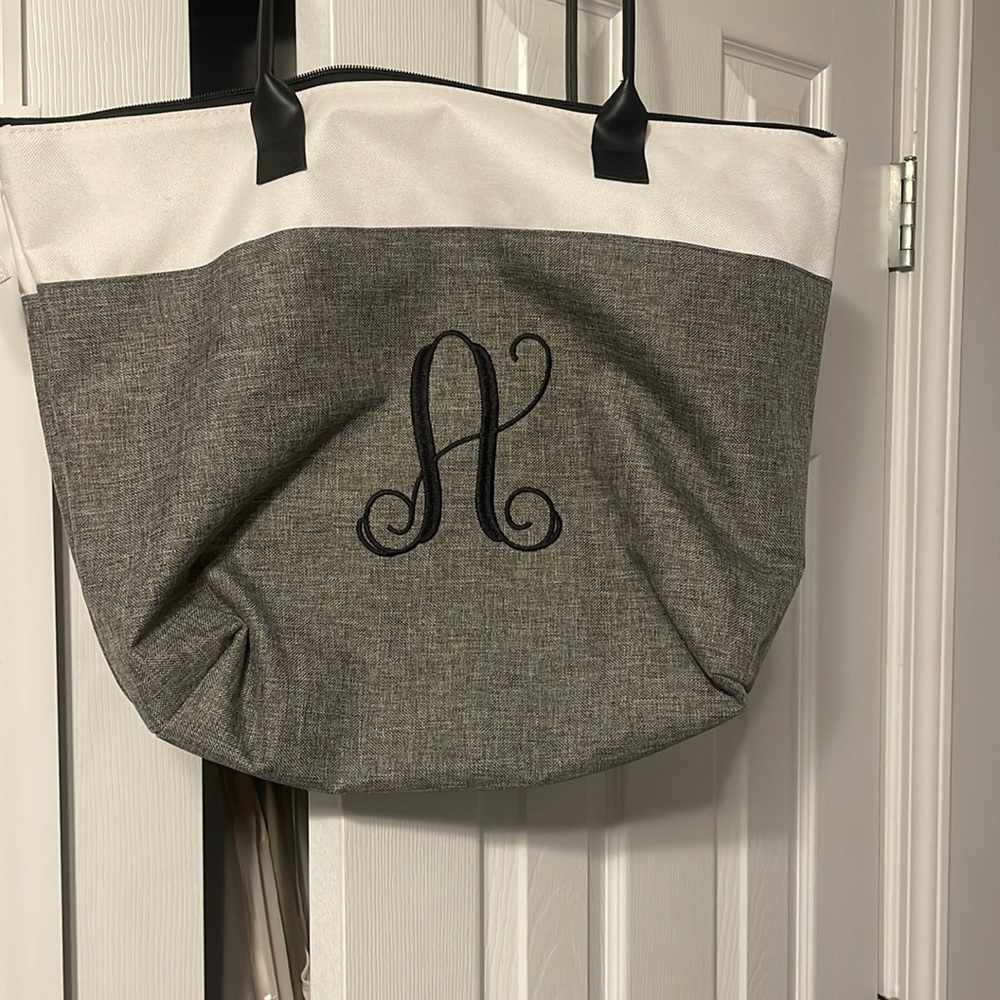 Gray Canvas ‘A’ bag